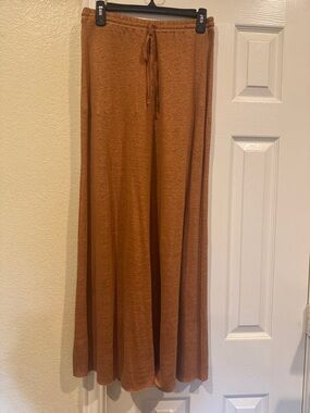 Zara Maxi Skirt in Rust Brown